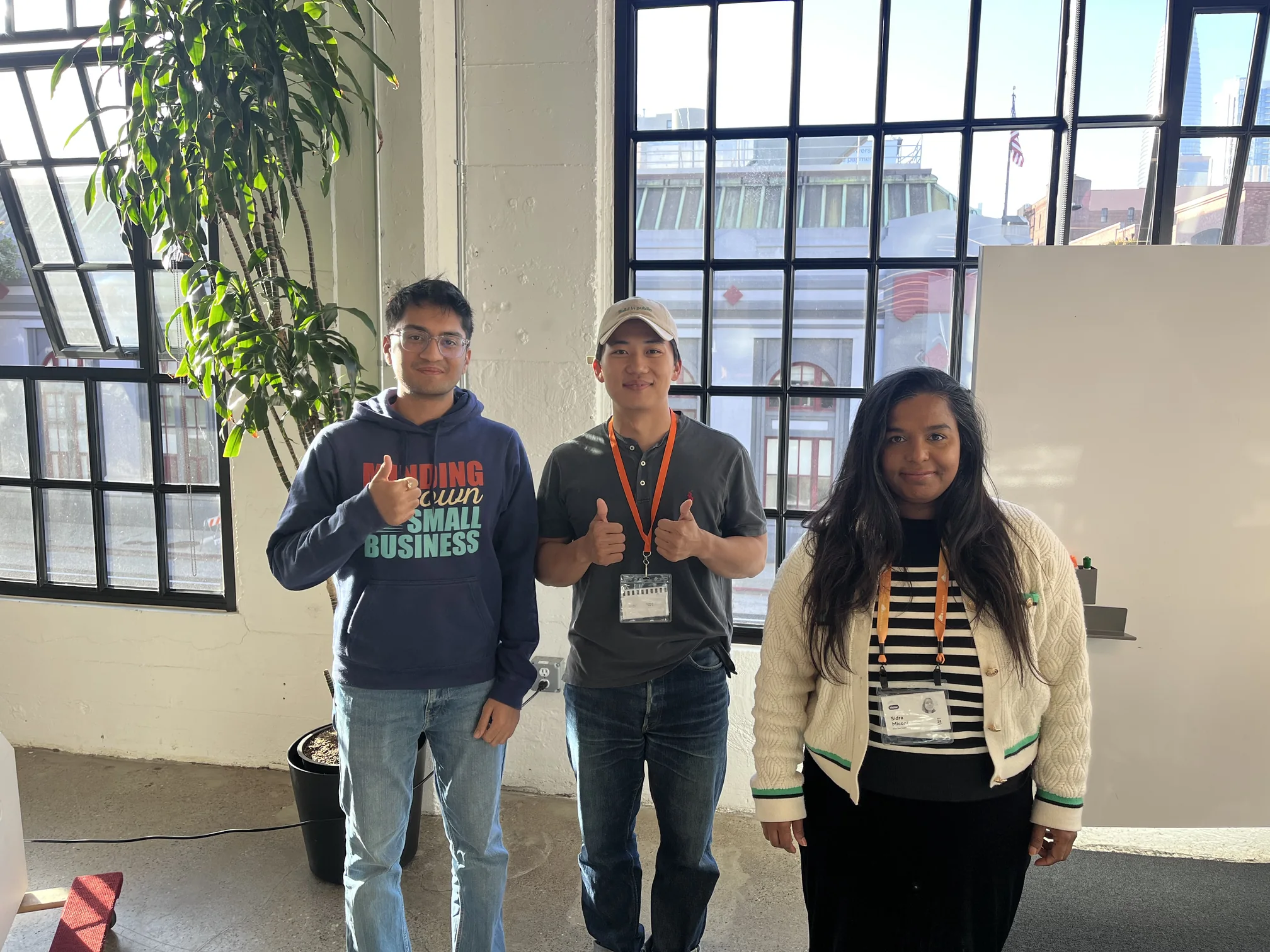 Gautam Jajoo, Sehyeog Kim and Sidra Miconi at Cloudflare HQ